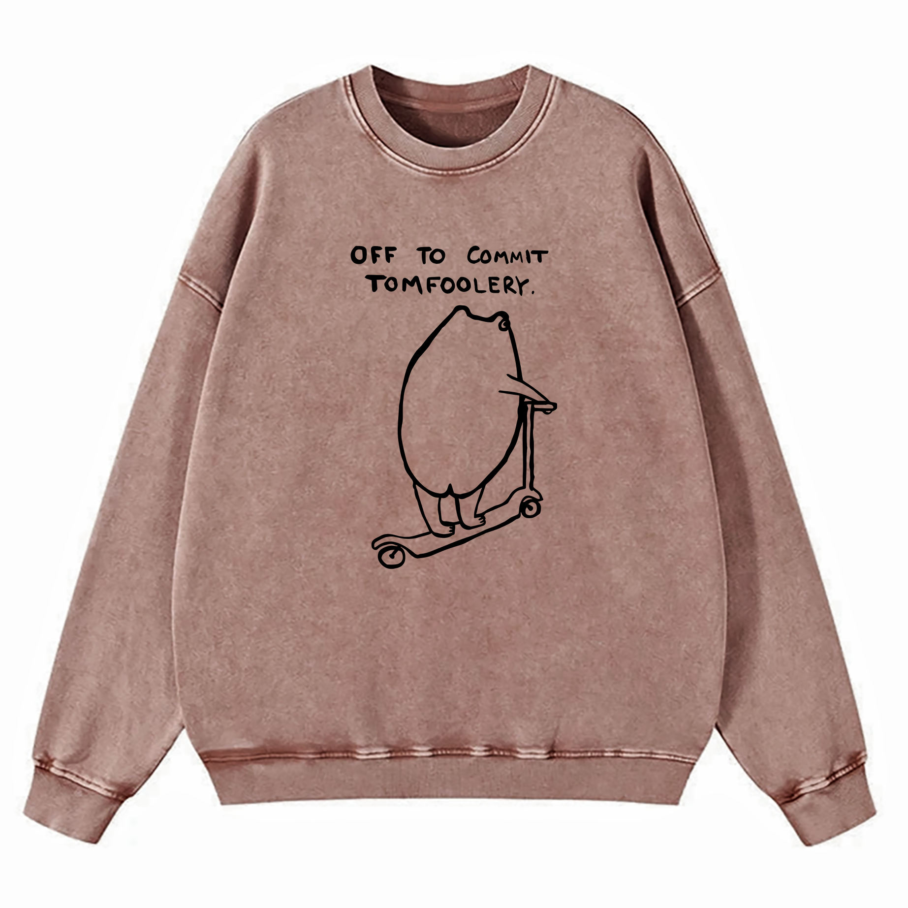 Off To Commit Tomfoolery Washed Sweatshirt