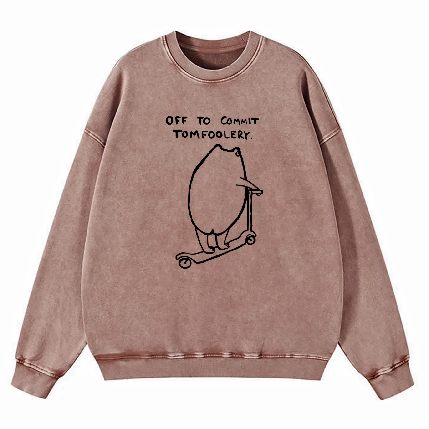 Off To Commit Tomfoolery Washed Sweatshirt