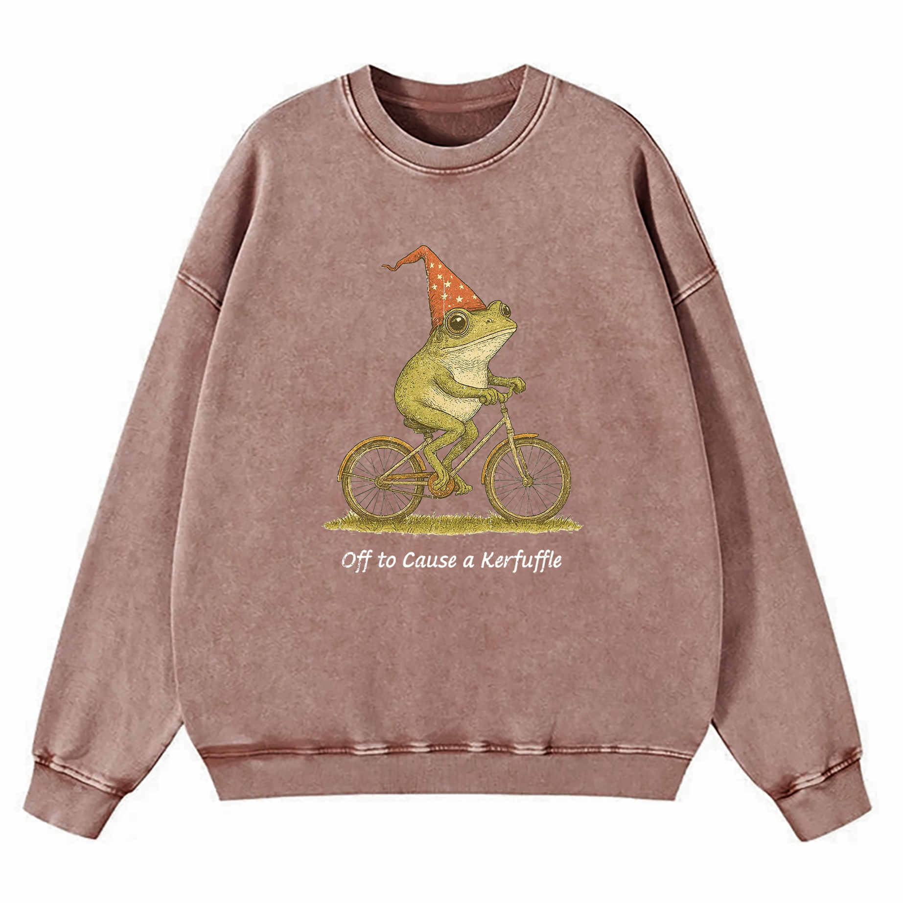 Off To Cause A Kerfuffle Washed Sweatshirt