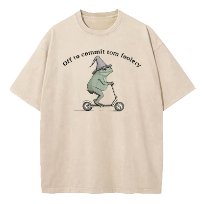 Off to Commit Tom Foolery Washed T-Shirt