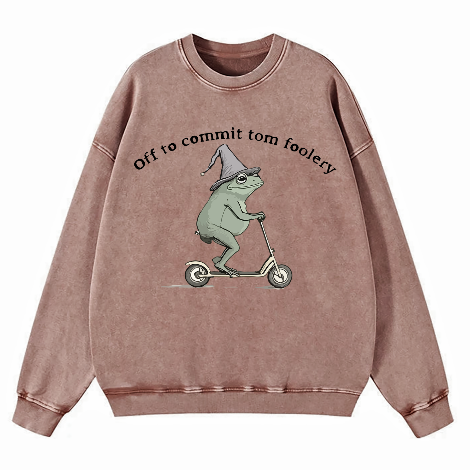 Off To Commit Tom Foolery Washed Sweatshirt