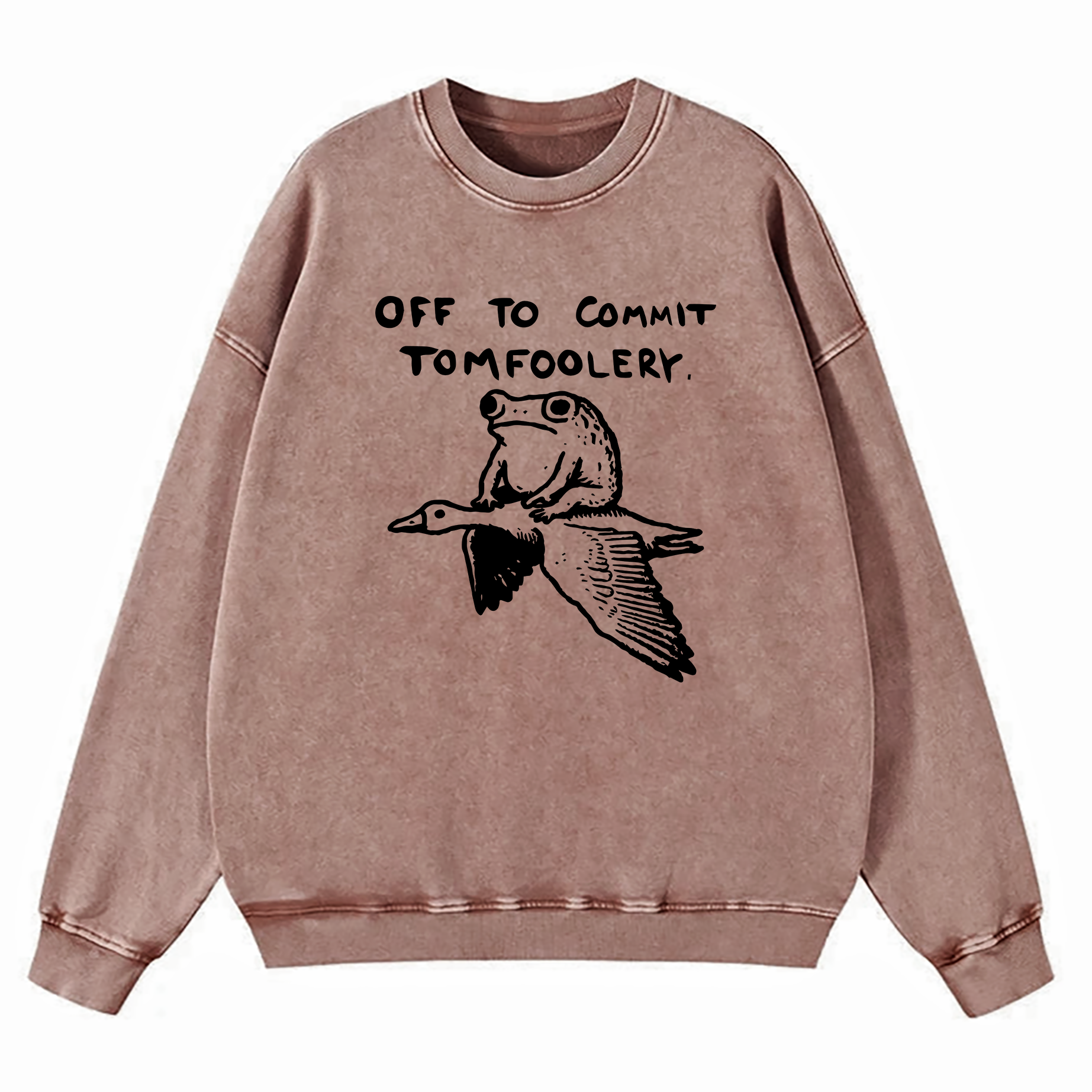 Off To Commit Tomfoolery Washed Sweatshirt