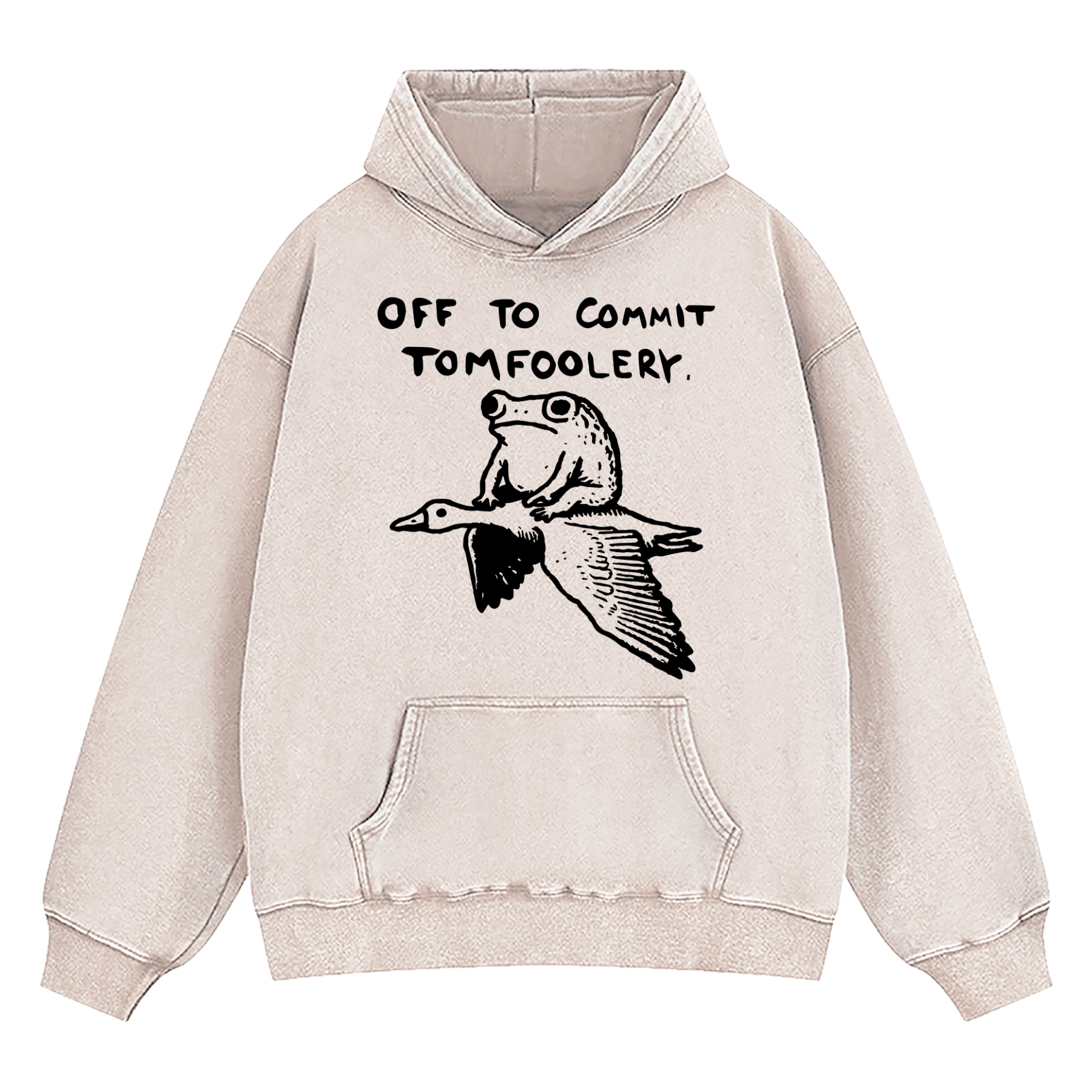 Off To Commit Tomfoolery Washed Hoodie