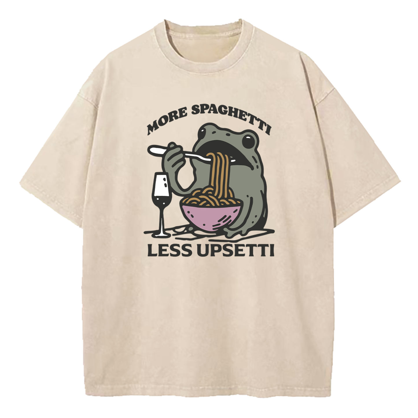 More Spaghetti Less Upsetti Washed T-Shirt