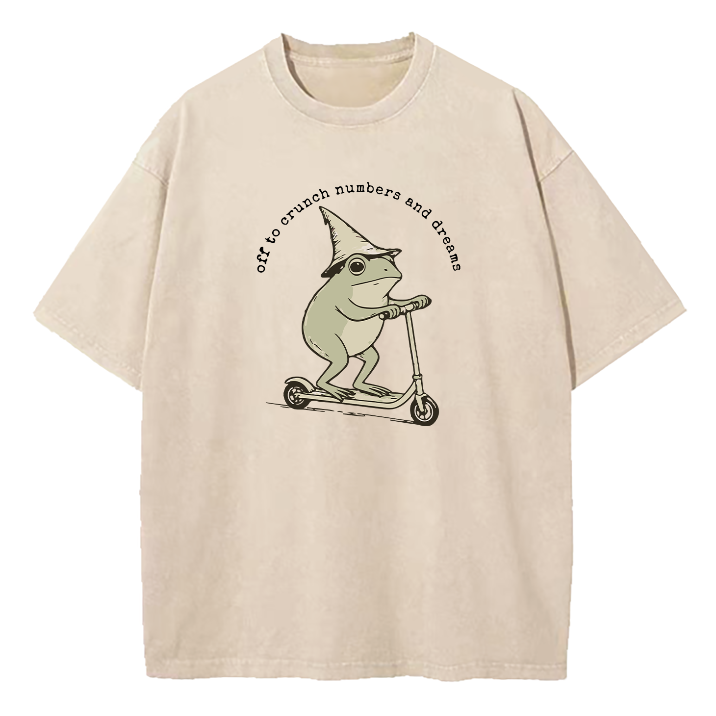 Off To Crunch Numbers And Dreams Washed T-Shirt