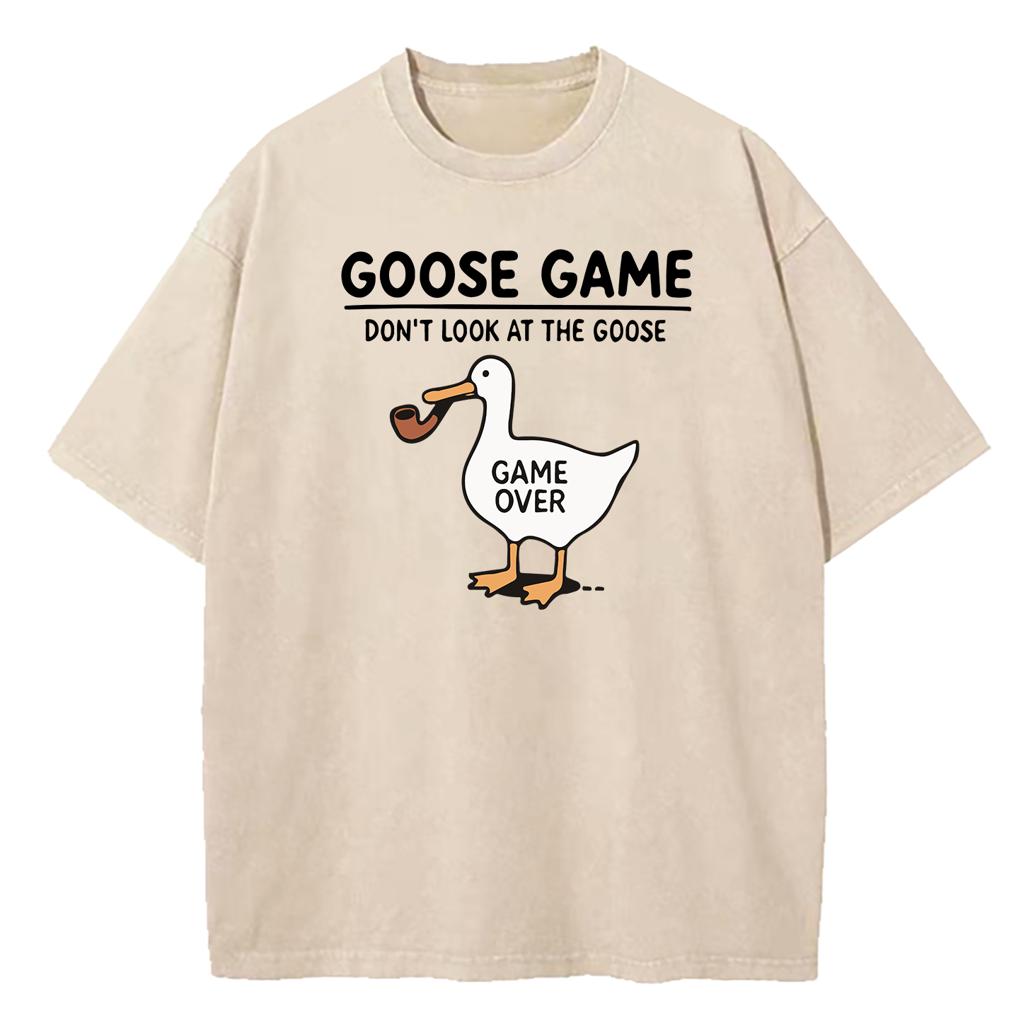 Goose Game Don’t Look at the Goose Washed T-Shirt