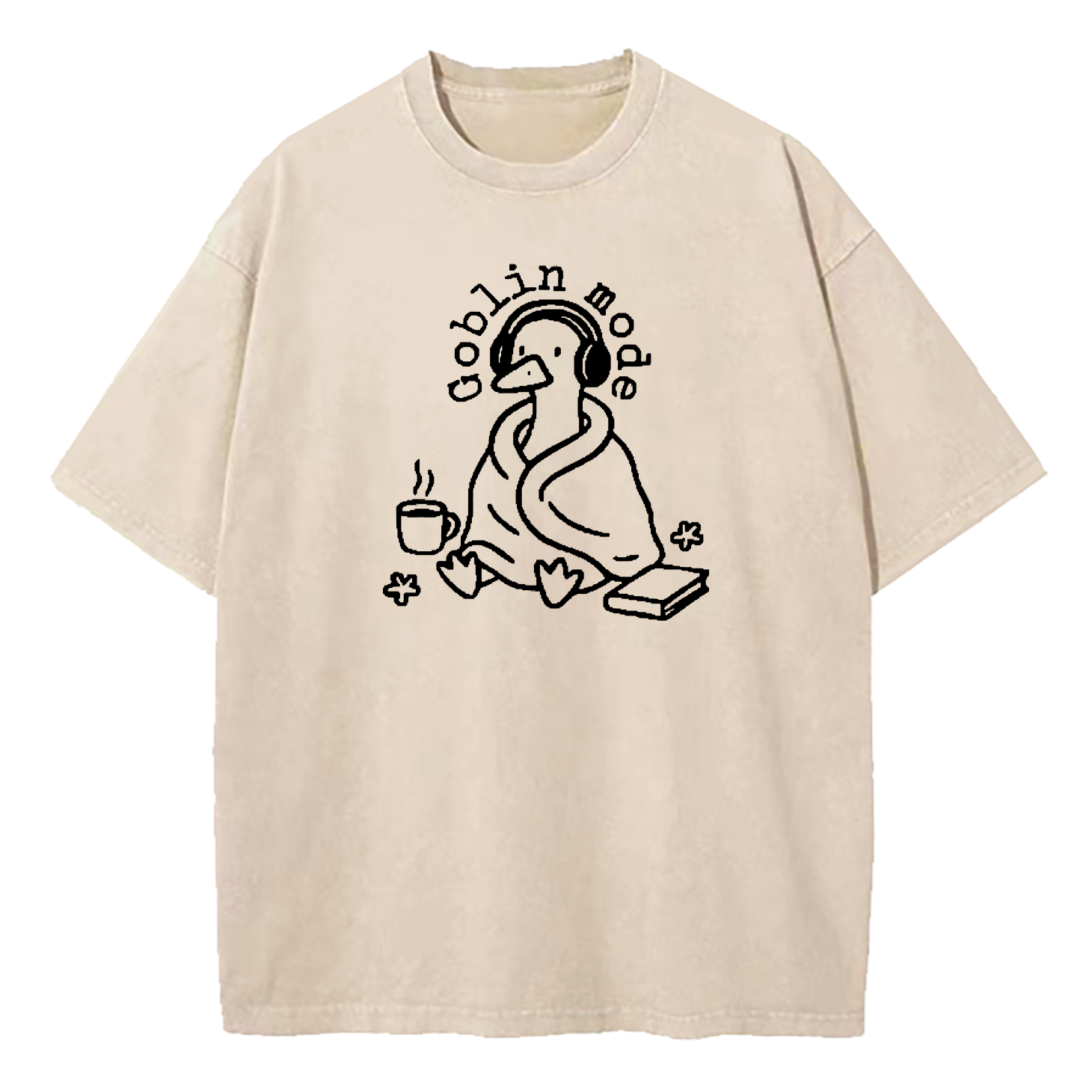 Cozy Goblin Mode Duck Washed T-Shirt