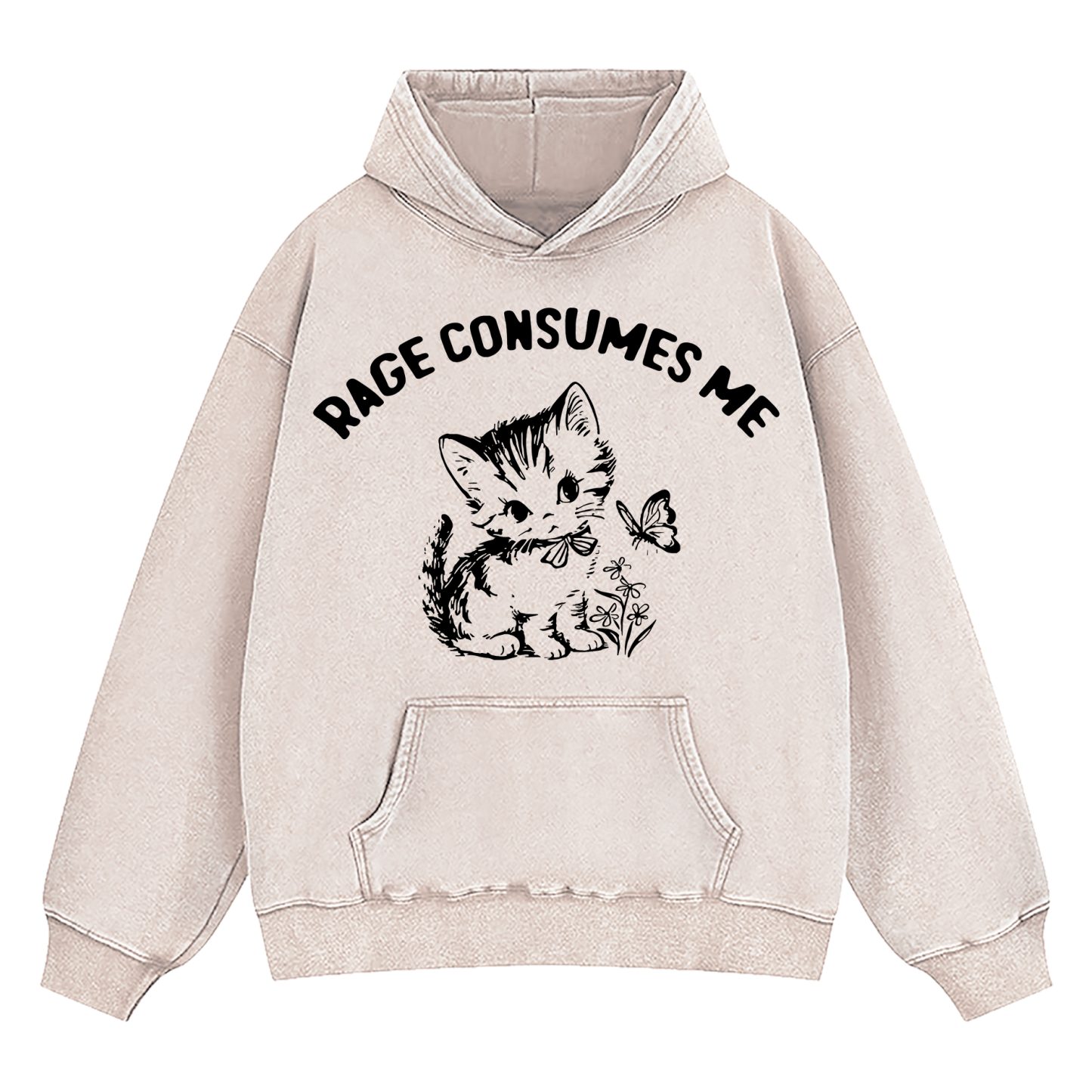 Rage Consumes Me Washed Hoodie
