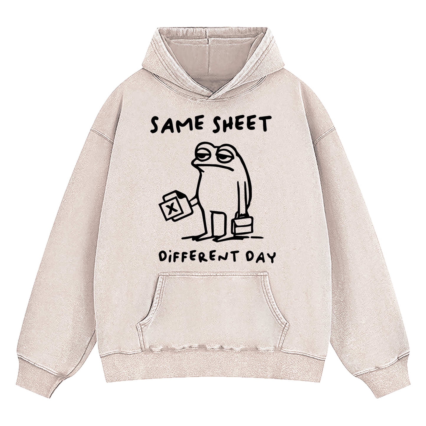 Same Sheet Different Day Washed Hoodie