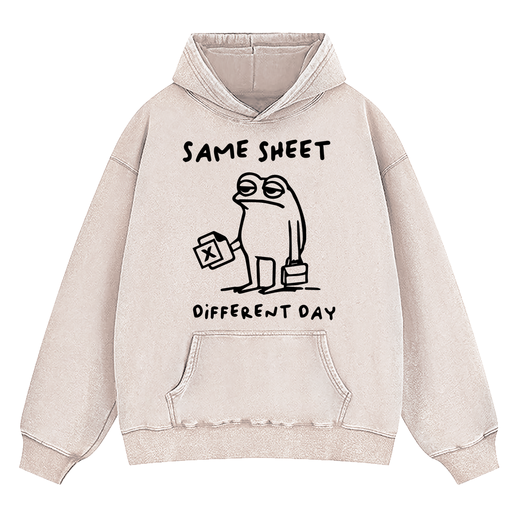 Same Sheet Different Day Washed Hoodie