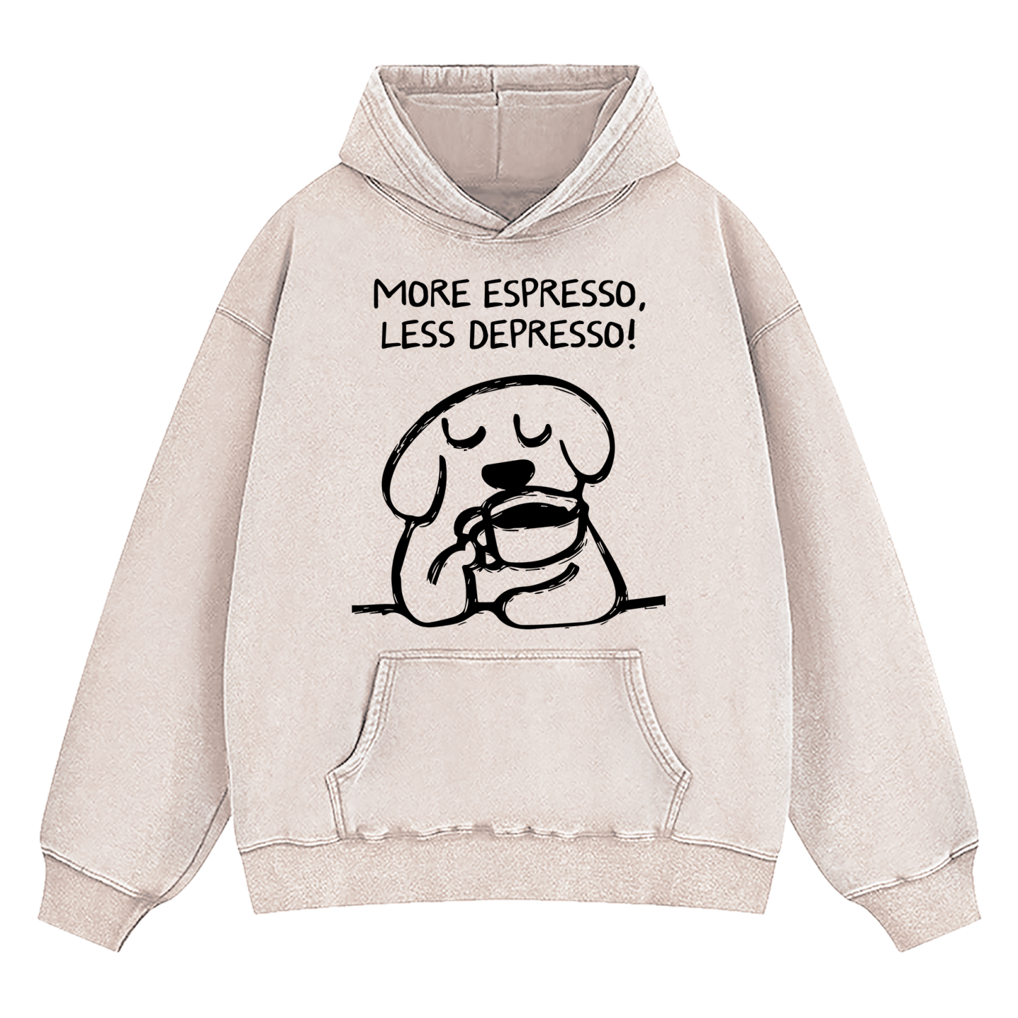 More Espresso Less Depresso Washed Hoodie