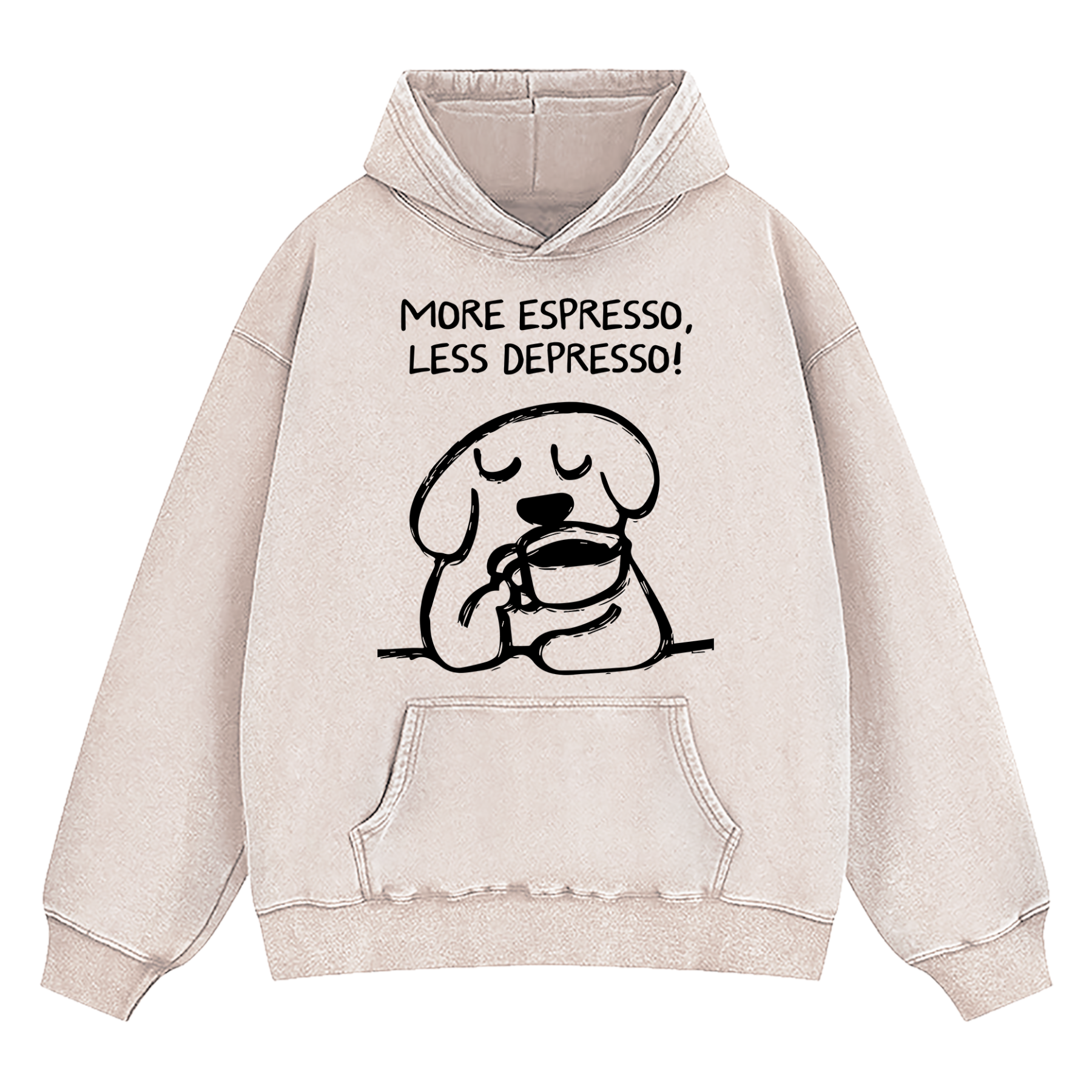 More Espresso Less Depresso Washed Hoodie