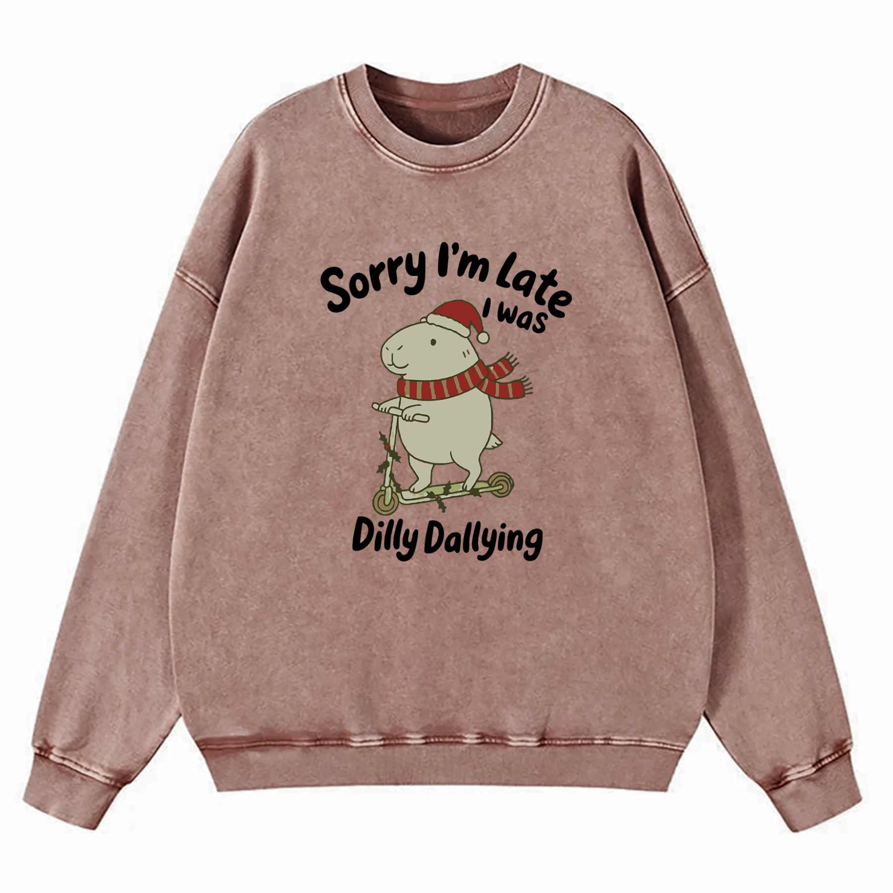 Sorry I'm Late I Was Dilly Dallying Washed Sweatshirt