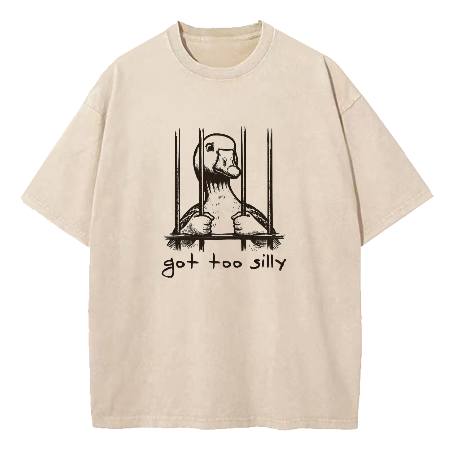 Silly Goose Got Too Silly Washed T-Shirt