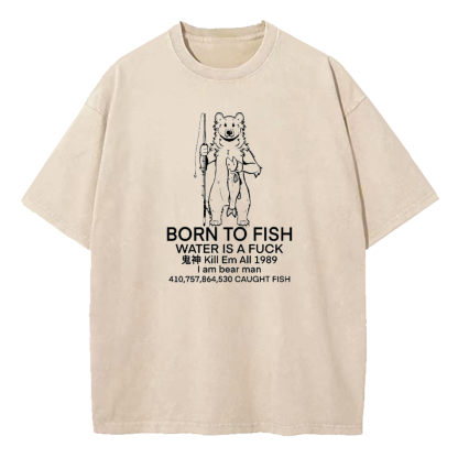 Born To Fish Washed T-Shirt