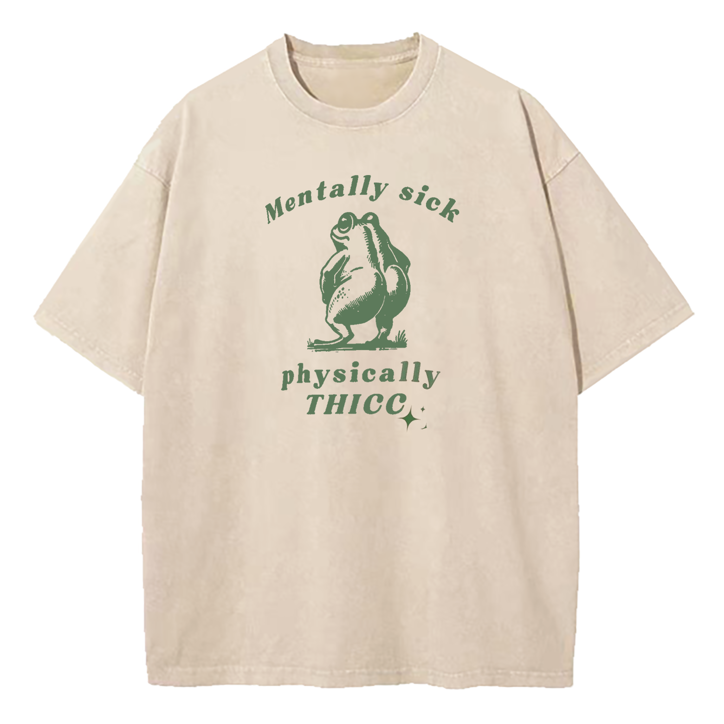 Mentally Sick Physically Thicc Washed T-Shirt