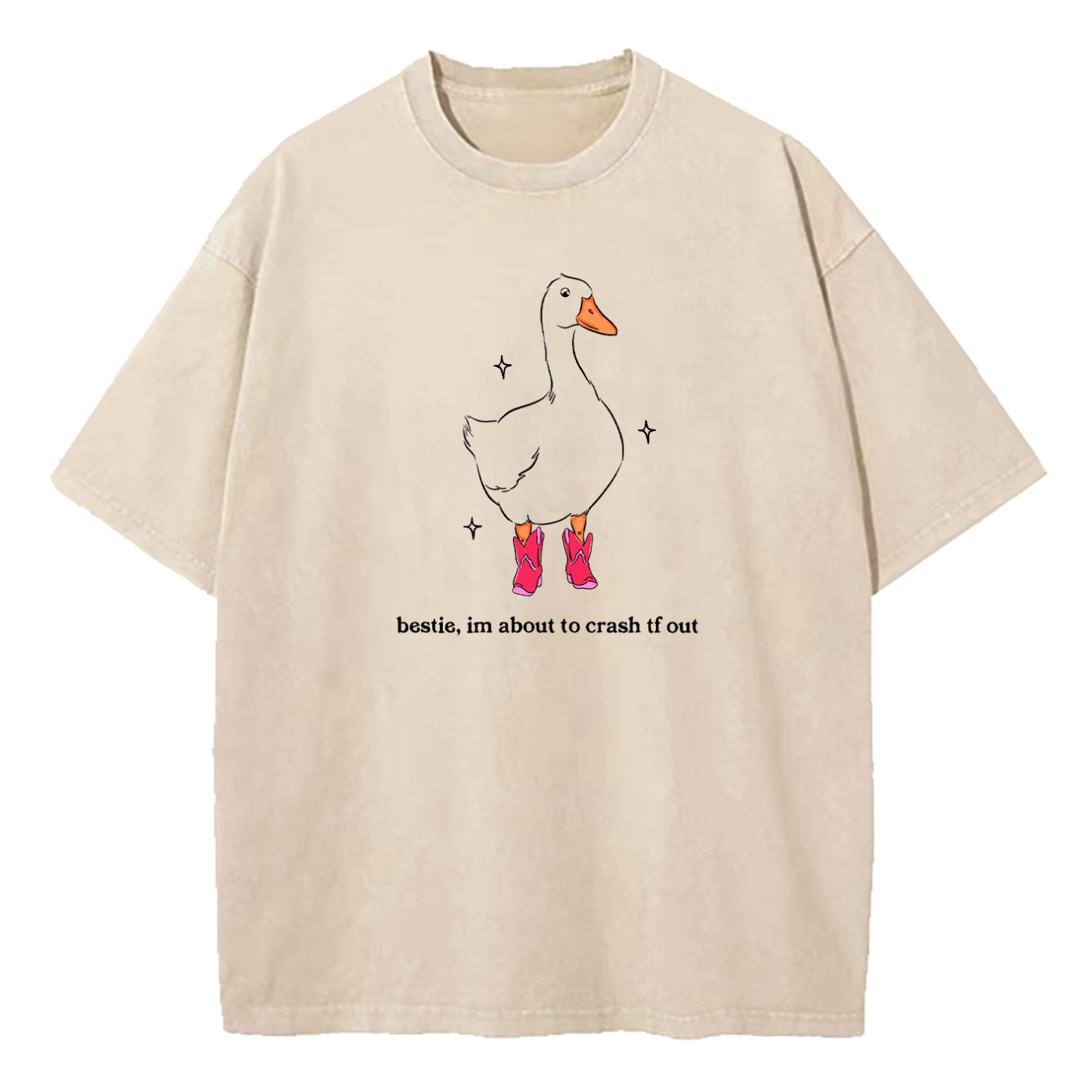 Bestie I'm About To Crash Out Washed T-Shirt