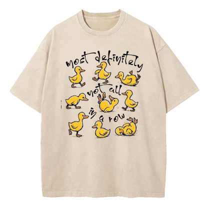 Funny Ducks Not All In A Row Washed T-Shirt