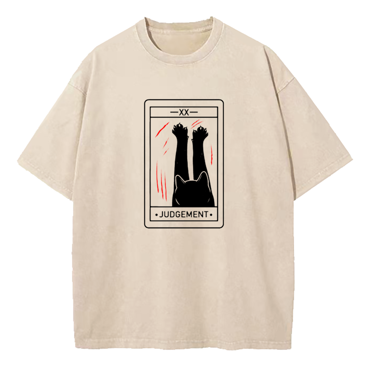 Judgement Cat Tarot Washed T-Shirt