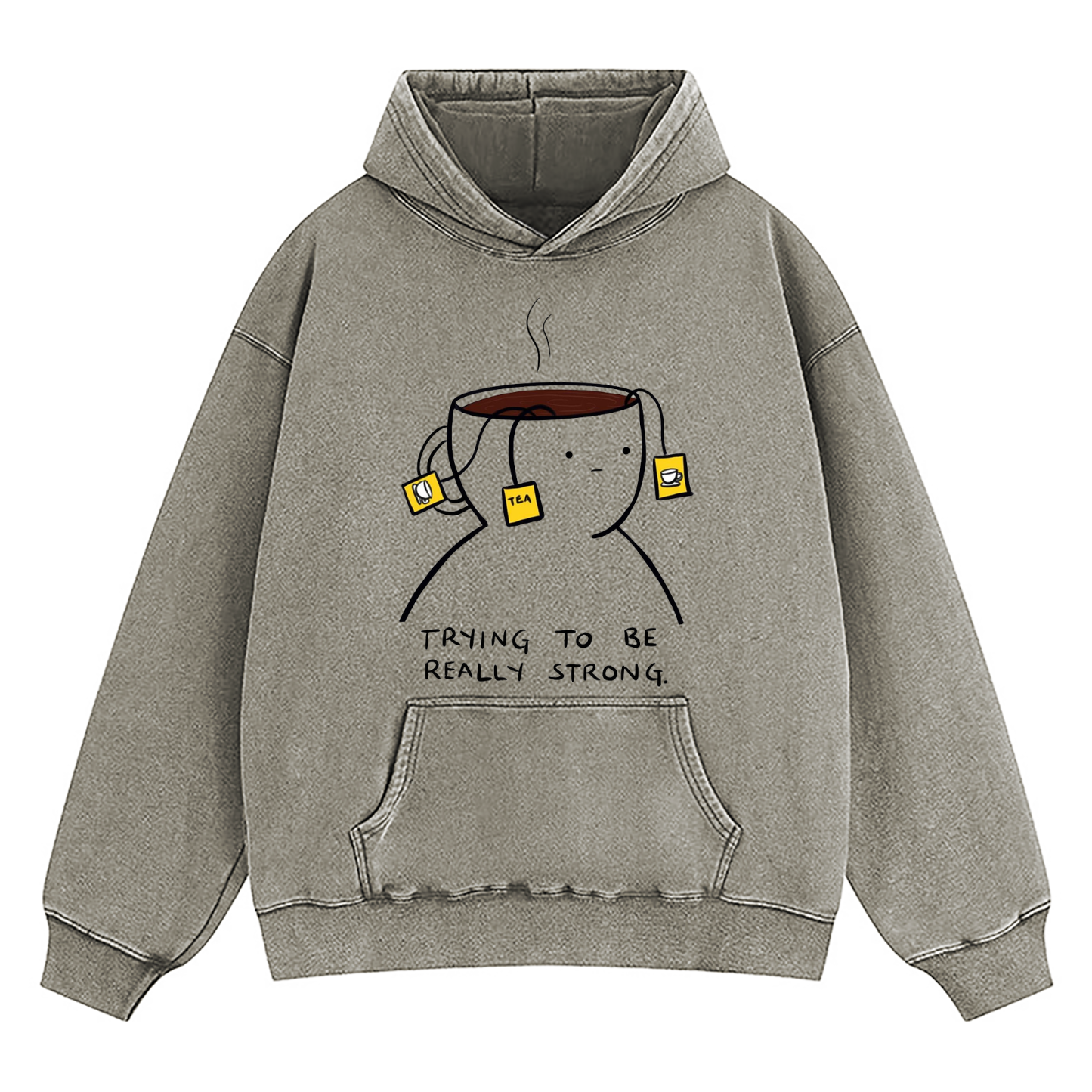 Trying To Be Really Strong Washed Hoodie