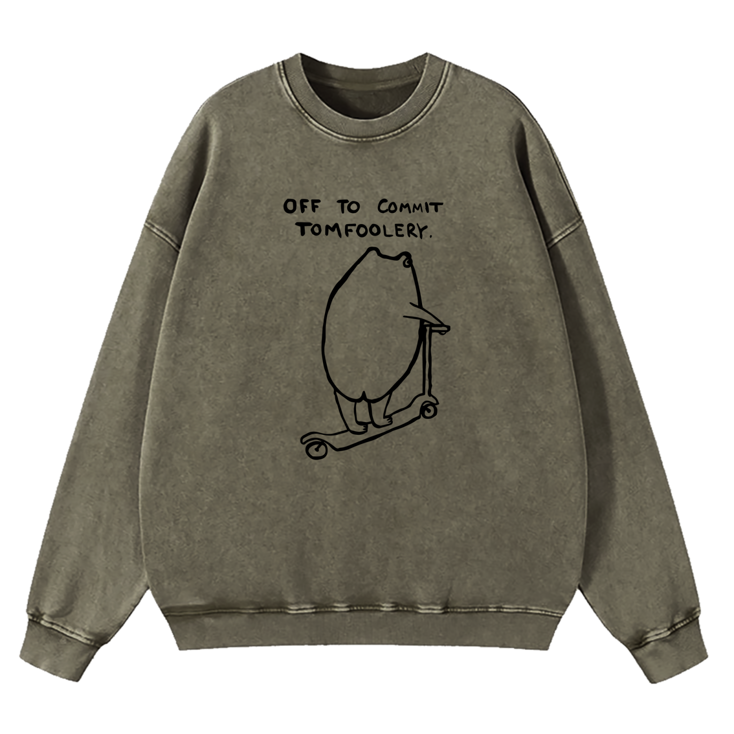Off To Commit Tomfoolery Washed Sweatshirt