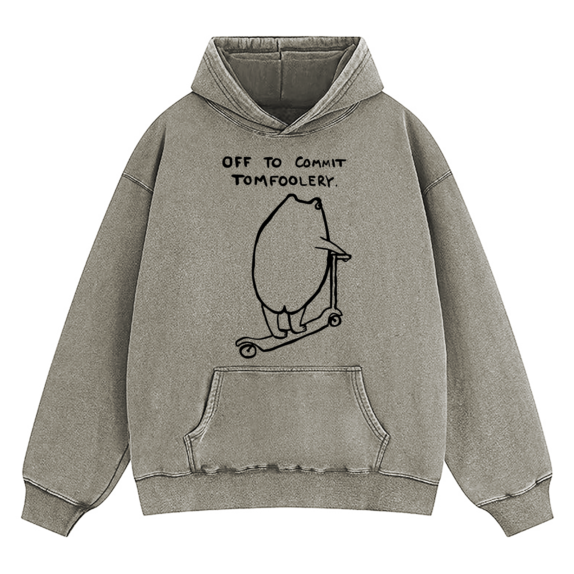 Off To Commit Tomfoolery Washed Hoodie