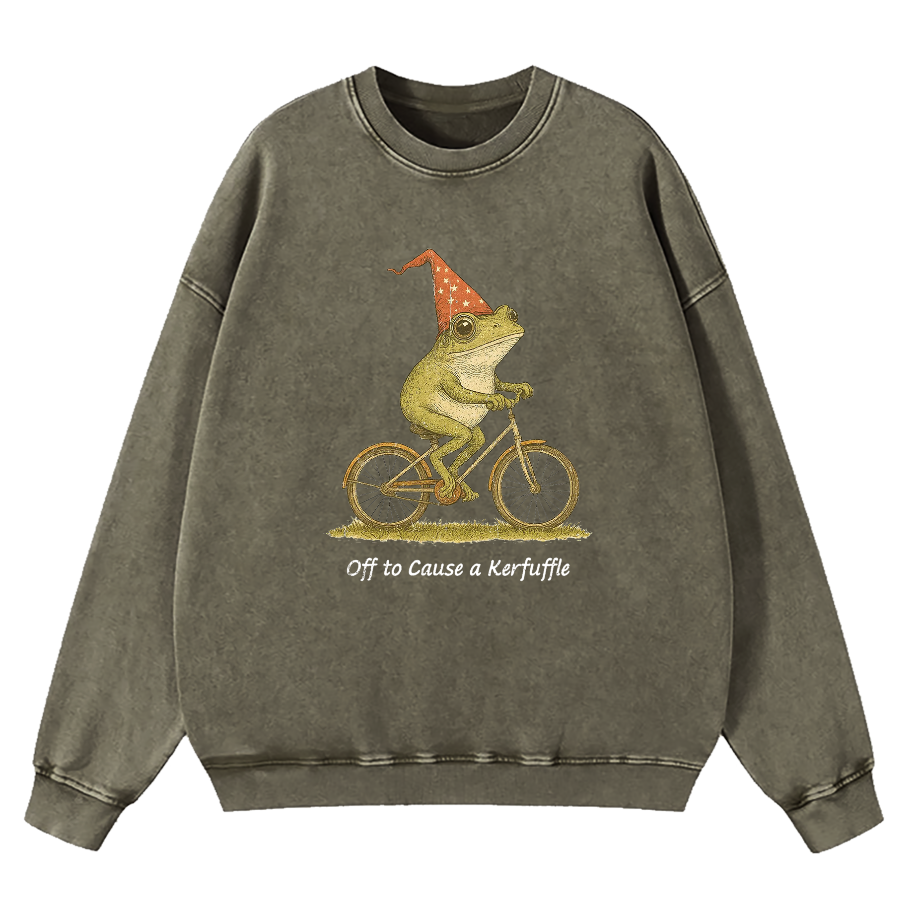 Off To Cause A Kerfuffle Washed Sweatshirt