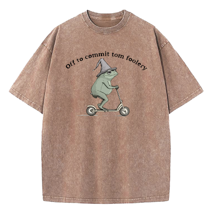 Off to Commit Tom Foolery Washed T-Shirt