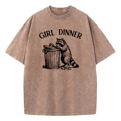 Girl Dinner Washed T-Shirt