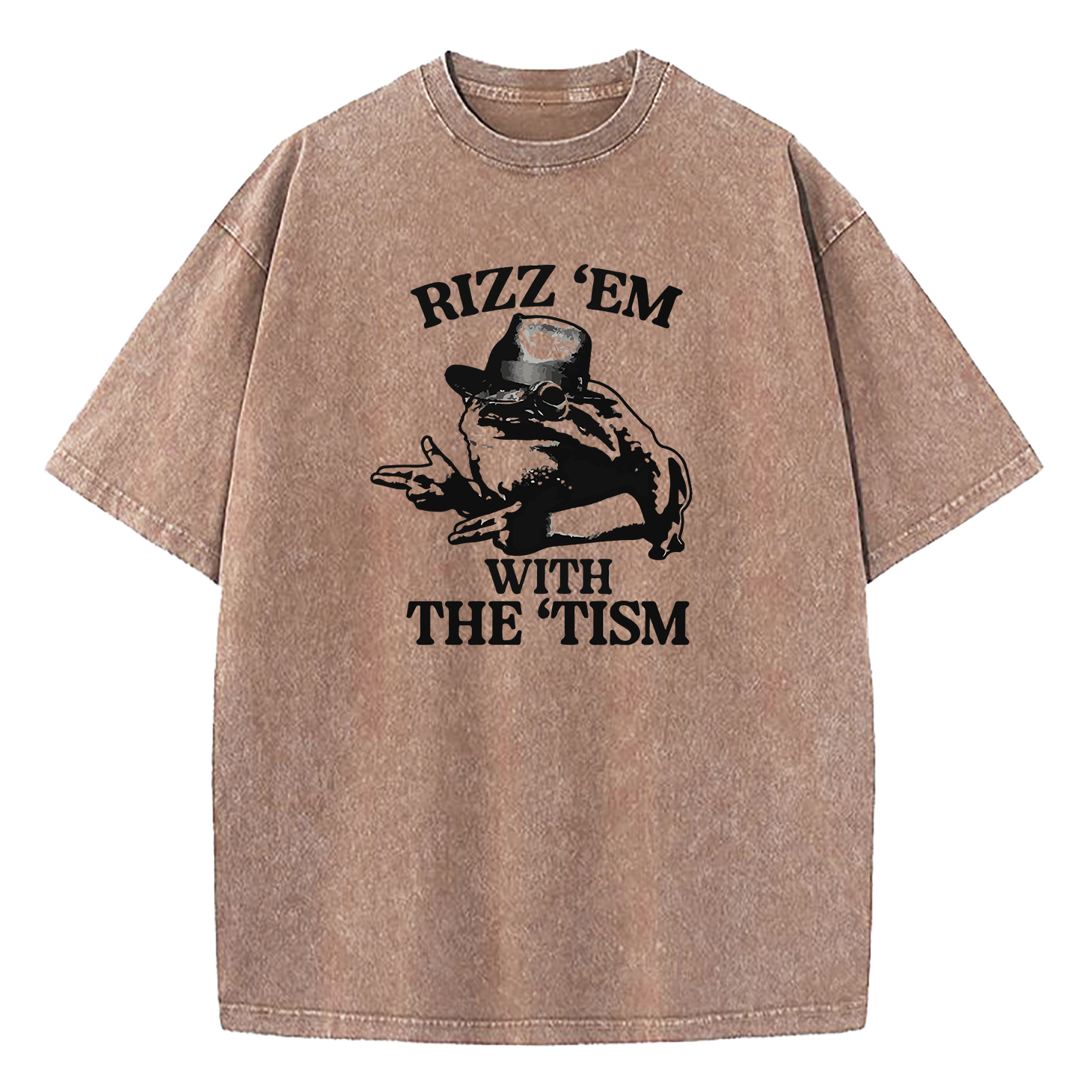 Rizz 'Em With the 'Tism Washed T-Shirt