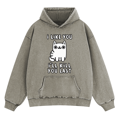 I Like You I'll Kill You Last Washed Hoodie