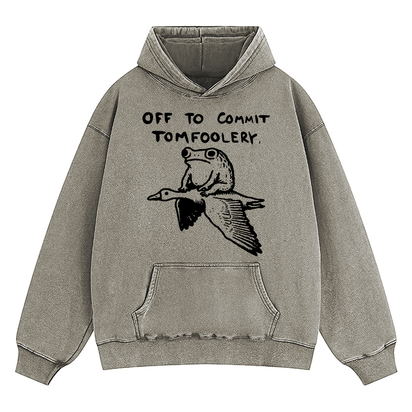 Off To Commit Tomfoolery Washed Hoodie