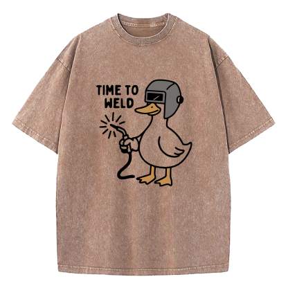 Time To Weld Washed T-Shirt