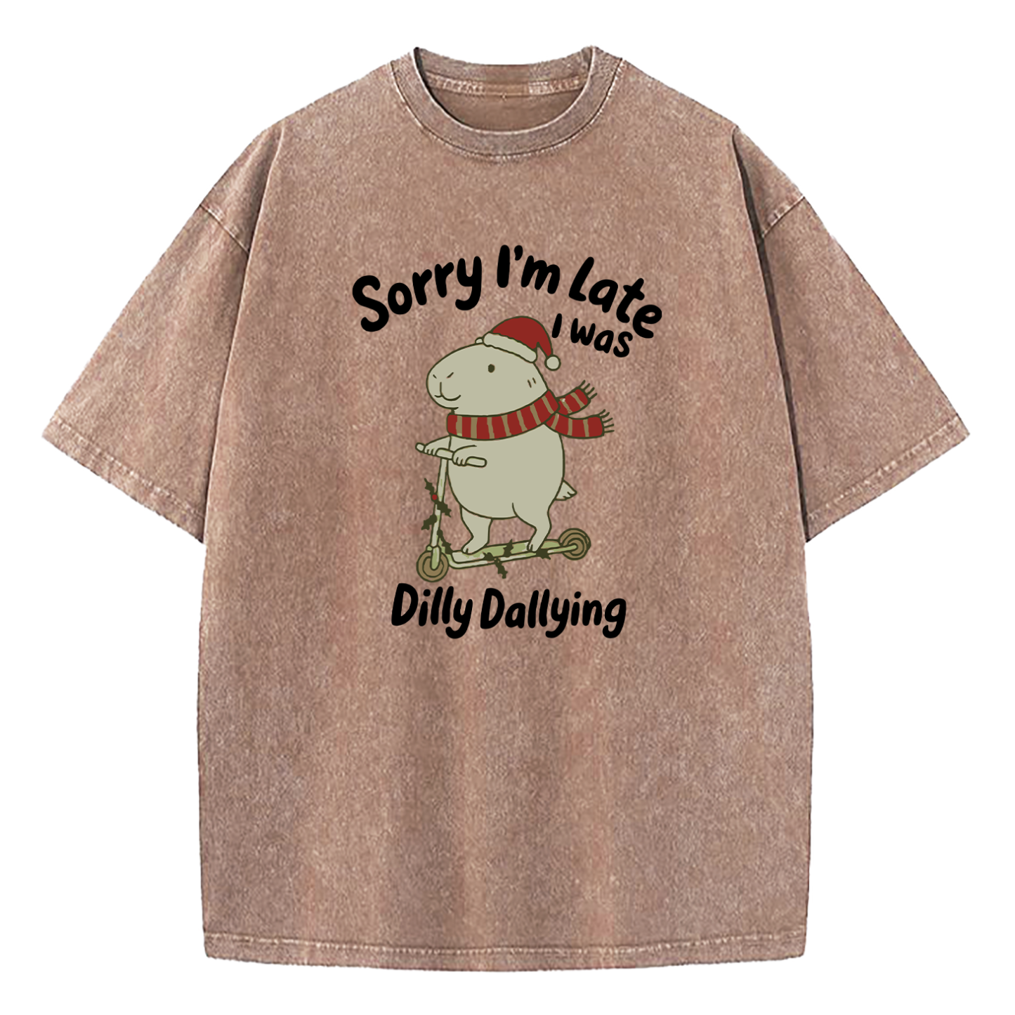 Sorry I'm Late I Was Dilly Dallying Washed T-Shirt
