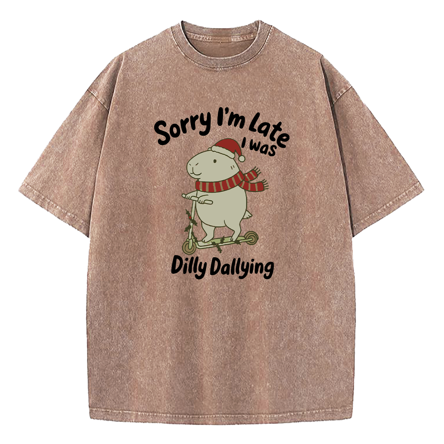 Sorry I'm Late I Was Dilly Dallying Washed T-Shirt