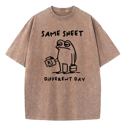 Same Sheet Different Day Washed T-Shirt