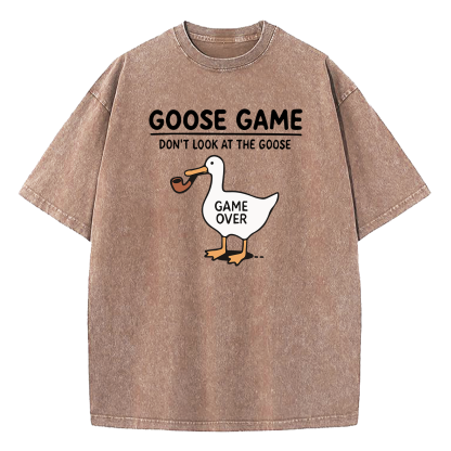 Goose Game Don’t Look at the Goose Washed T-Shirt