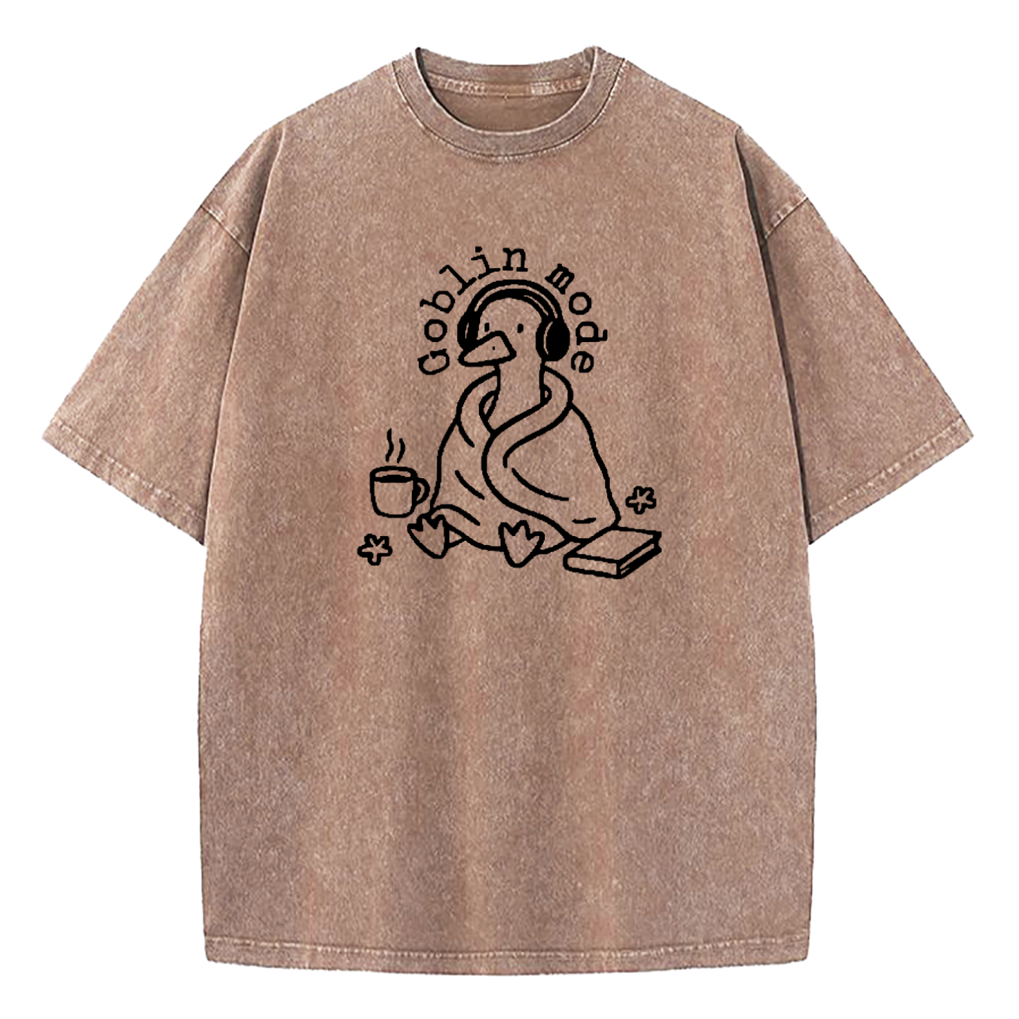 Cozy Goblin Mode Duck Washed T-Shirt