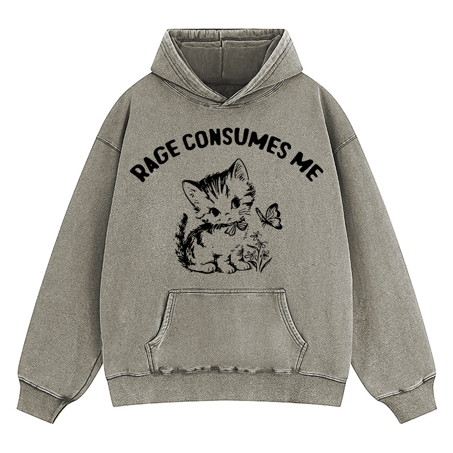Rage Consumes Me Washed Hoodie