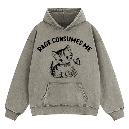 Rage Consumes Me Washed Hoodie