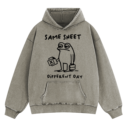 Same Sheet Different Day Washed Hoodie