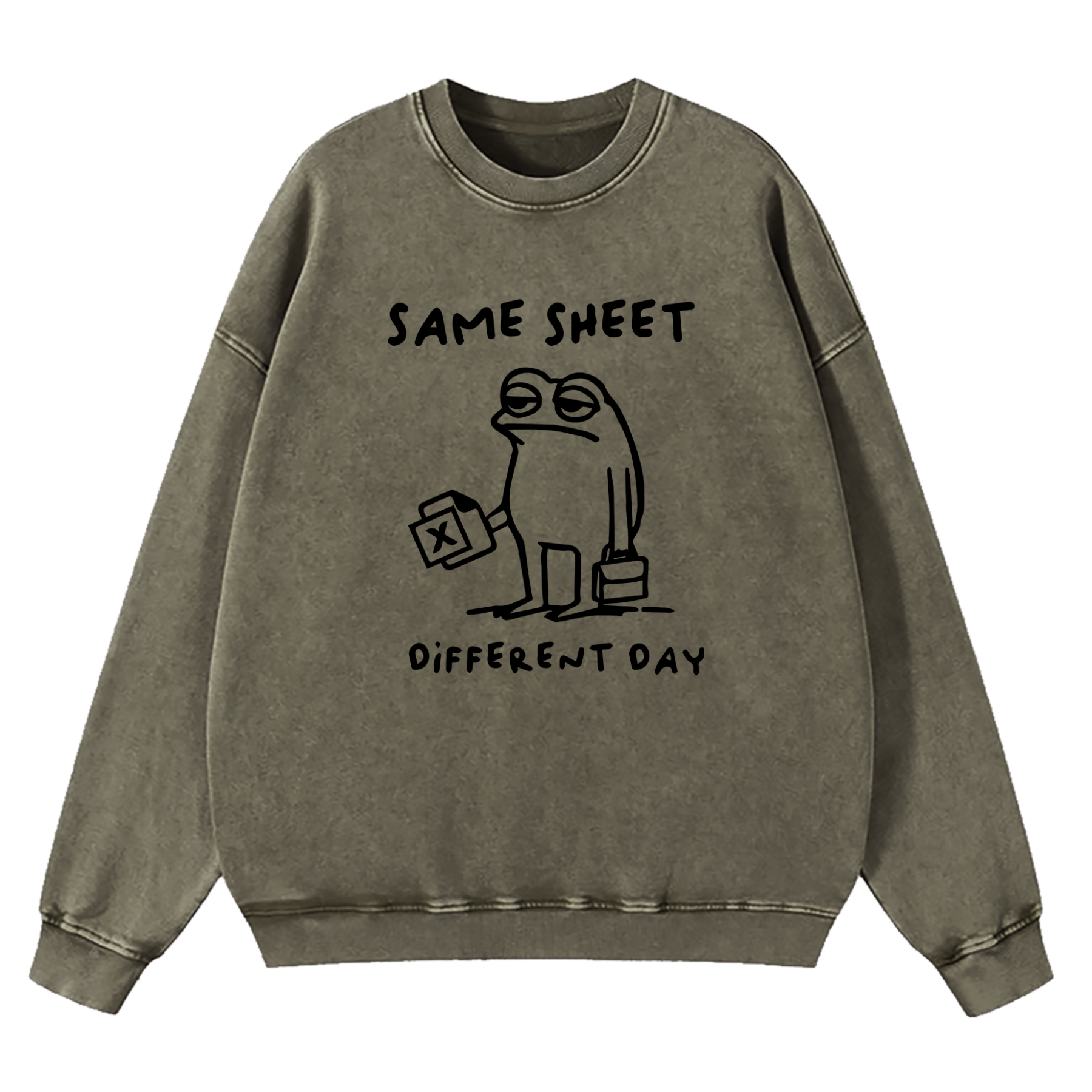 Same Sheet Different Day Washed Sweatshirt