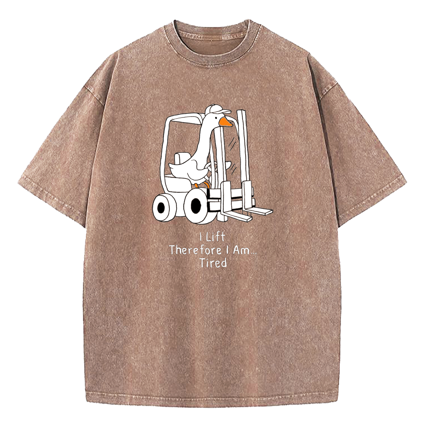 I Lift Therefore I Am Tired Washed T-Shirt