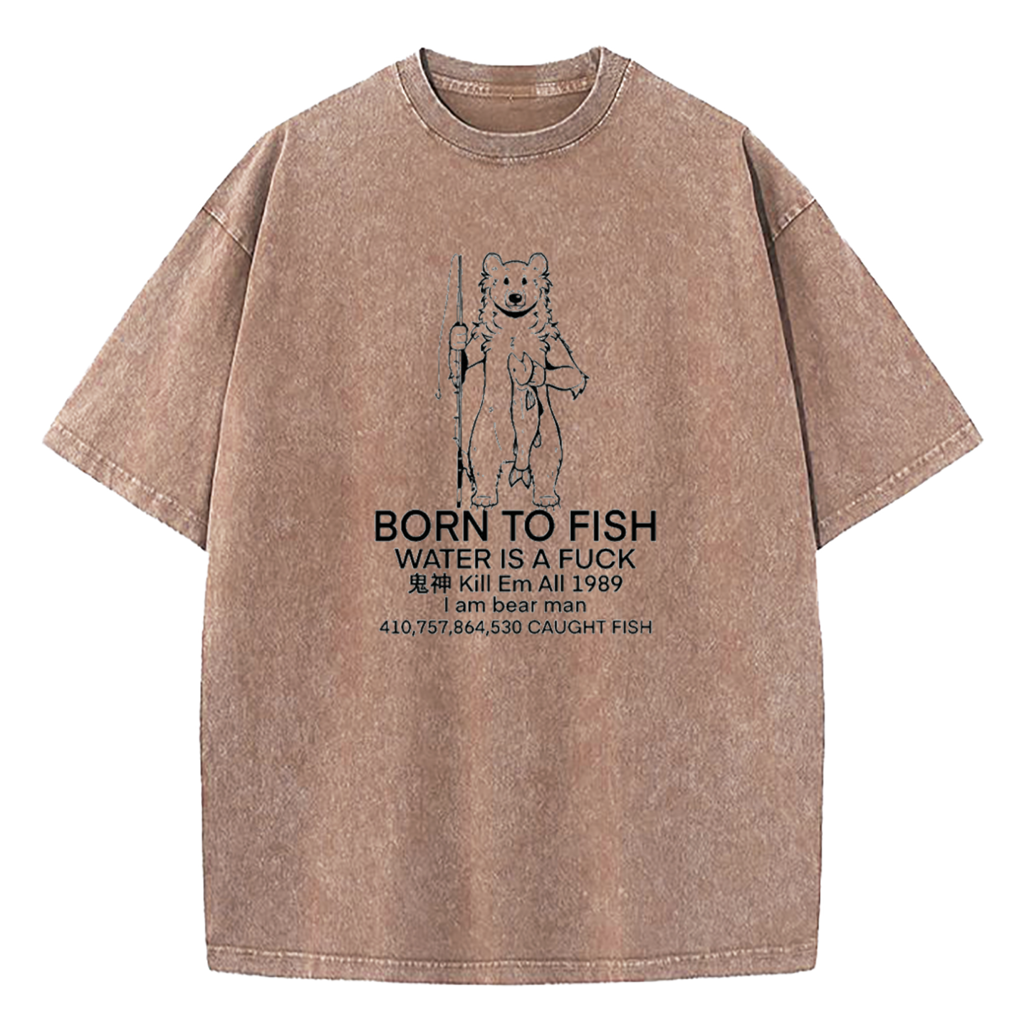 Born To Fish Washed T-Shirt