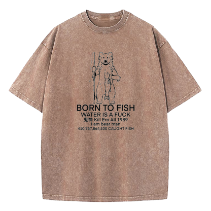 Born To Fish Washed T-Shirt