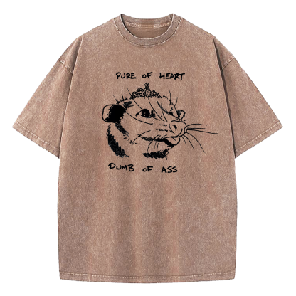 Pure Of Heart Dumb Of Ass Washed T-Shirt