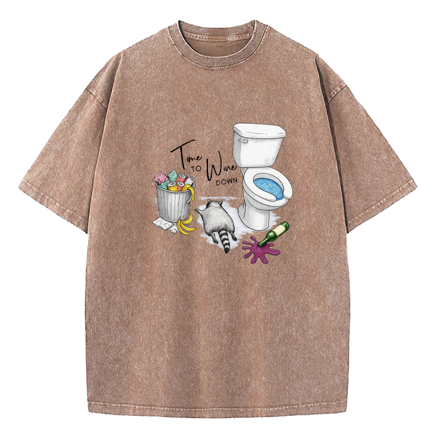 Time To Wine Down Washed T-Shirt