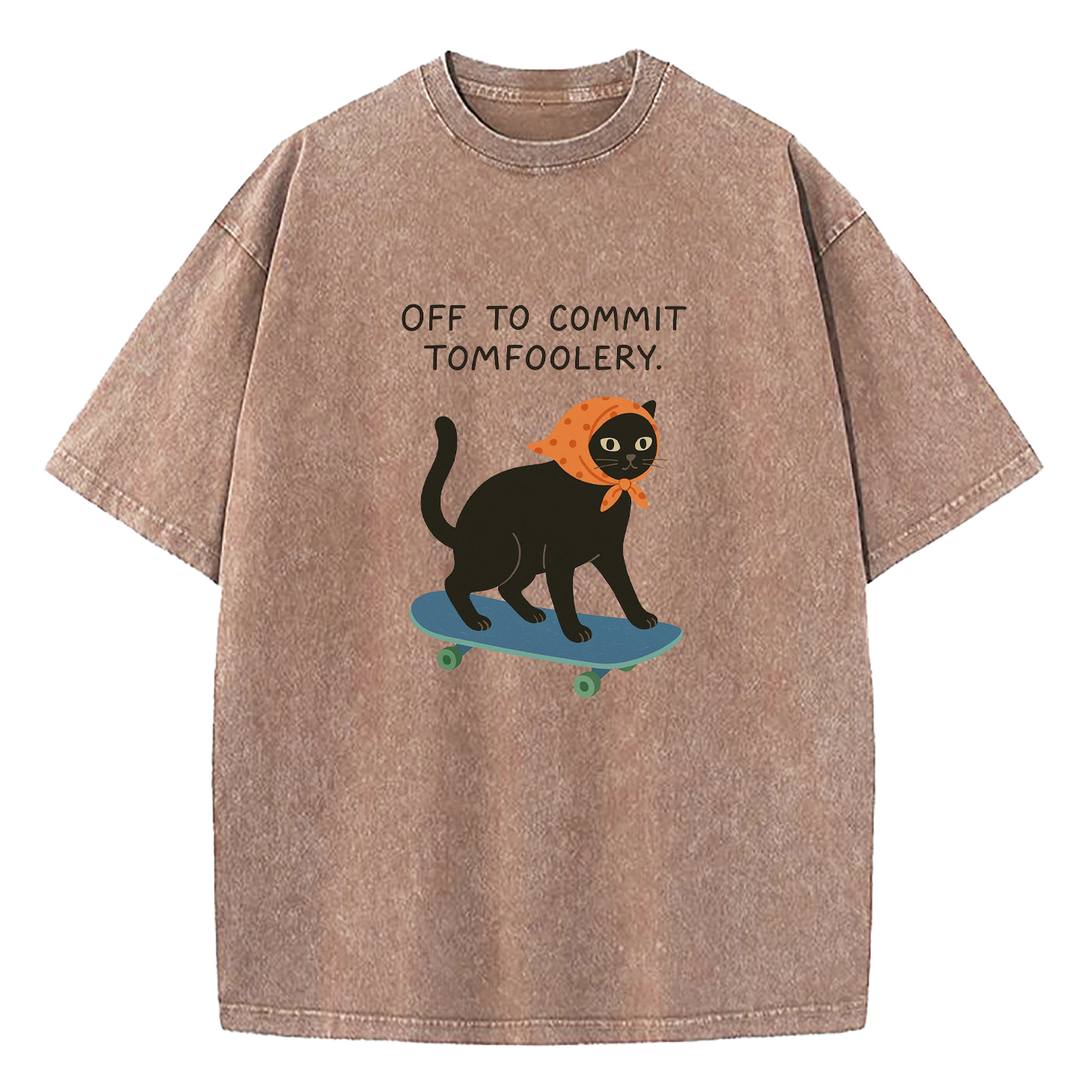 Off To Commit Tomfoolery Washed T-Shirt