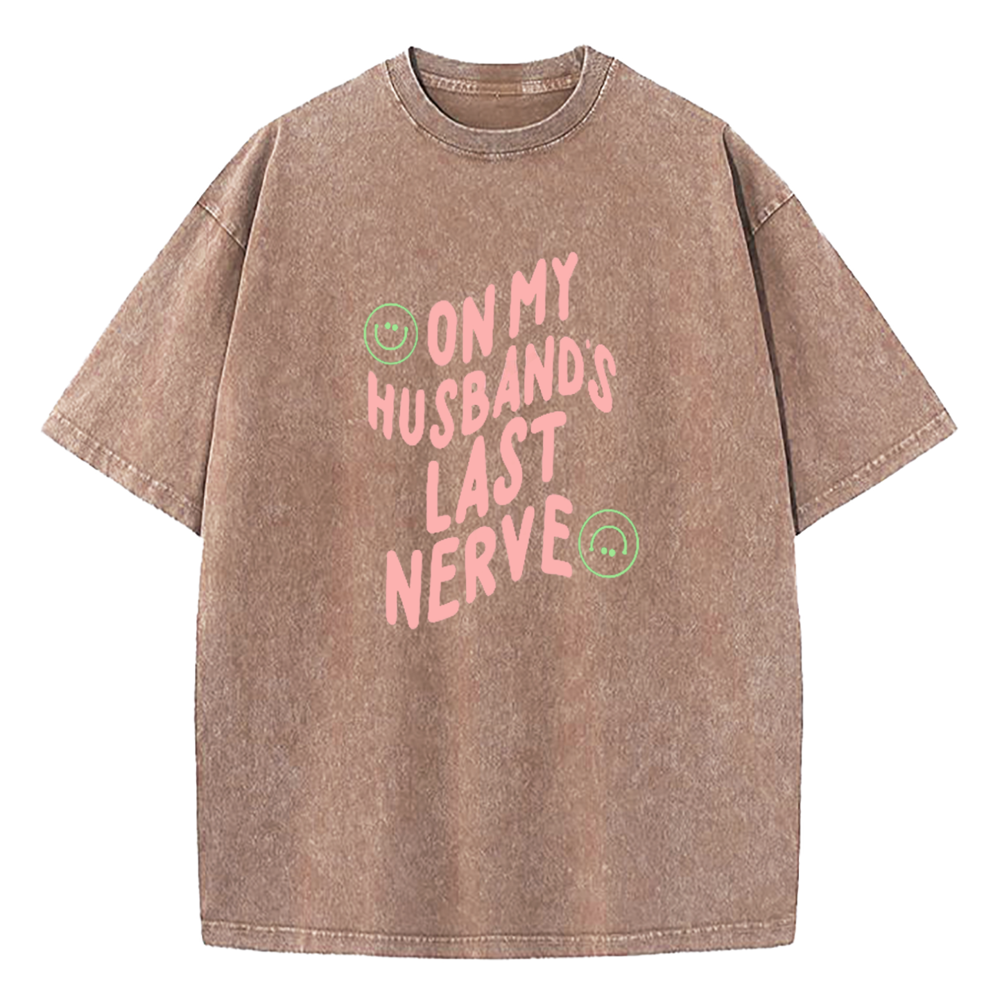 On My Husband's Last Nerve Washed T-Shirt