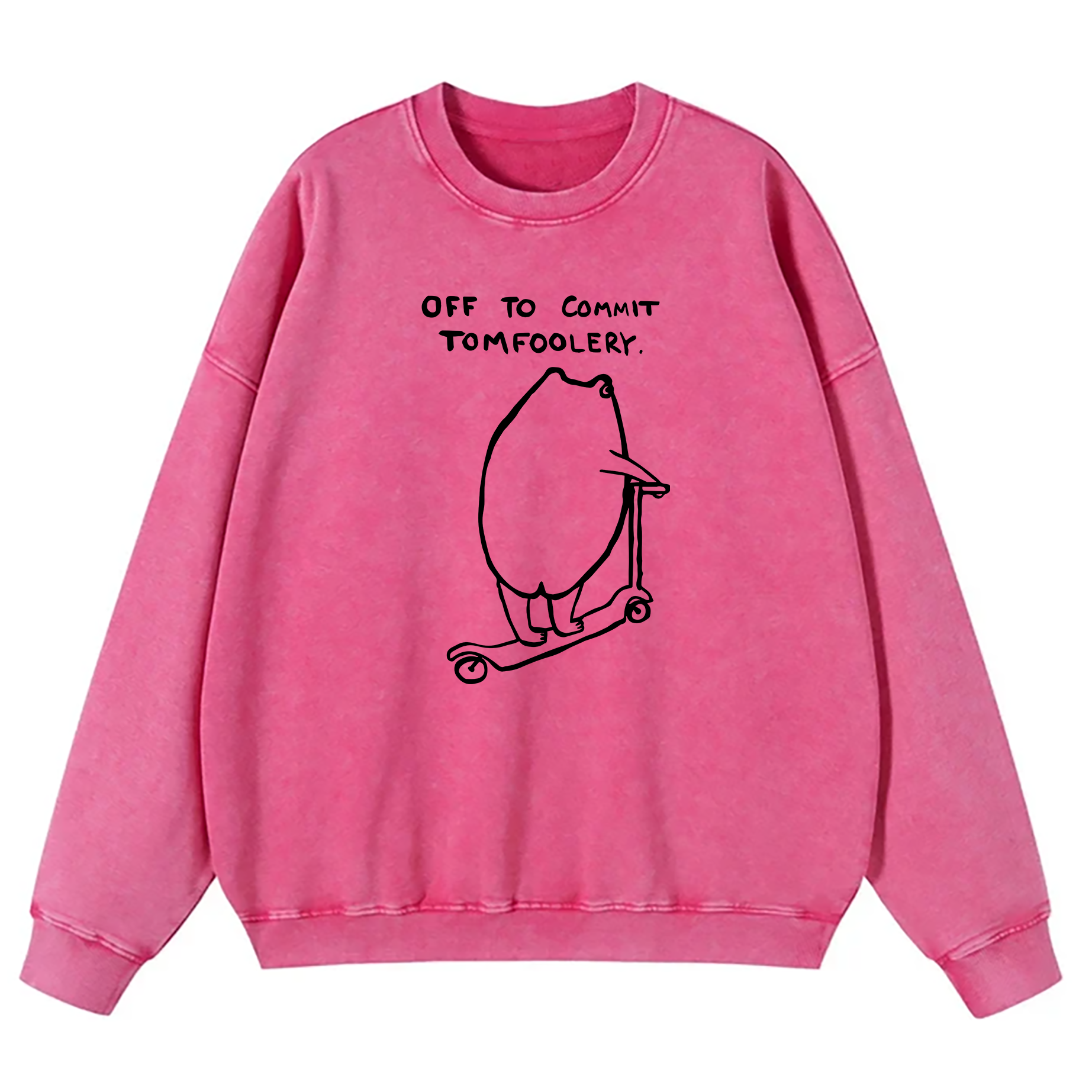 Off To Commit Tomfoolery Washed Sweatshirt